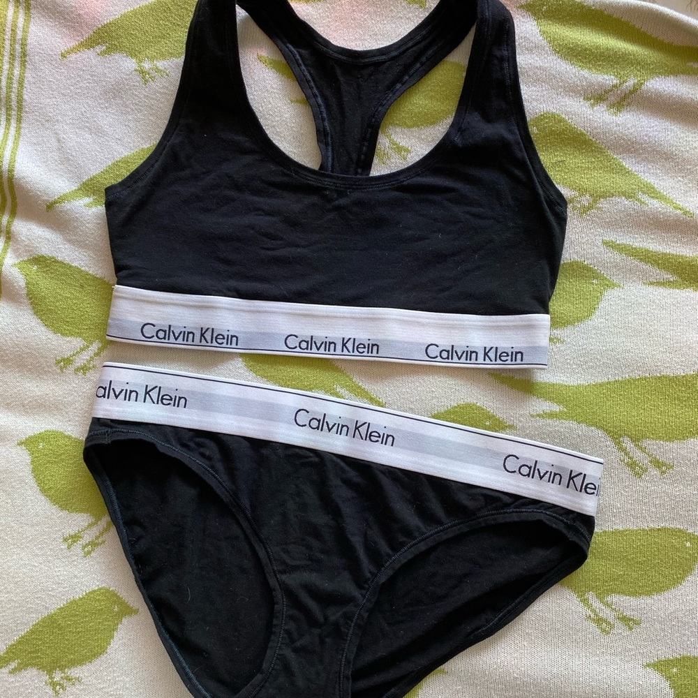 Iconic Calvin Klein bra underwear lounge set
